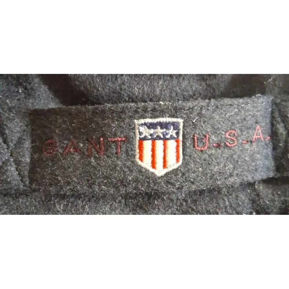 Gant Mens Gray The Double Up Coat Wool Blend Coat Overcoat Winter Money